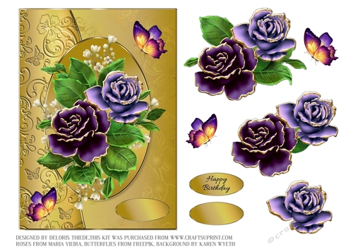 Lovely purple roses 