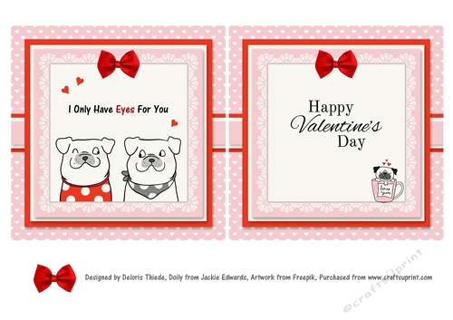 I Only Have Eyes For You Valentine Topper Plus Insert