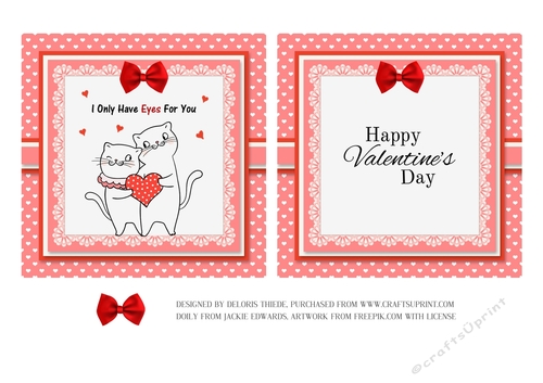 Cute Kitties - I Only Have Eyes For You Topper Plus Insert
