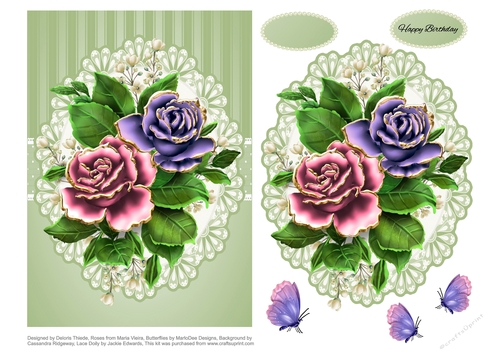 Lovely pink and lilac rose topper