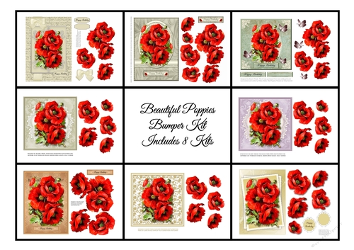 Beautiful Poppies Bumper Kit