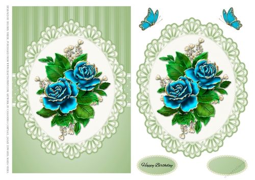 Lovely blue roses