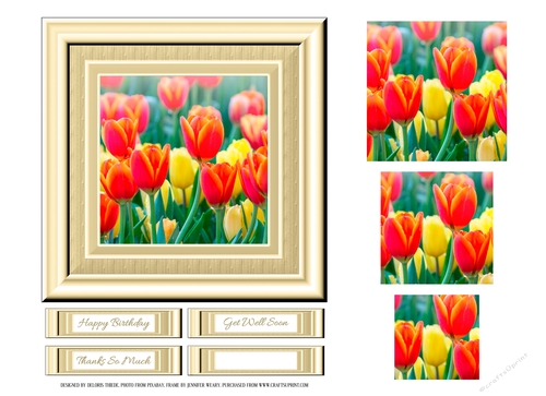 Lovely Spring Tulips Pyramid Topper