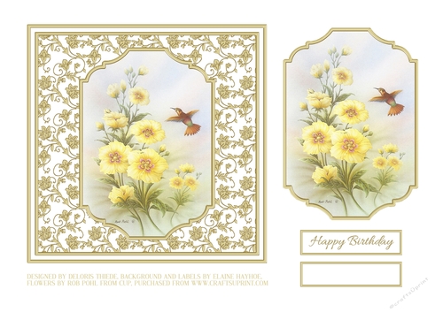 Lovely Rob Pohl Watercolor Flower Topper