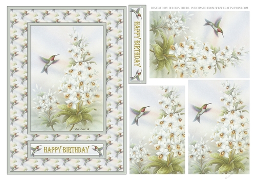 Rob Pohl Watercolor Hummingbird Pyramid Topper