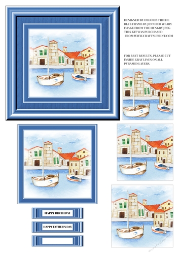 Lovely Watercolor Boat Scene - Birthday Or Fathers Day