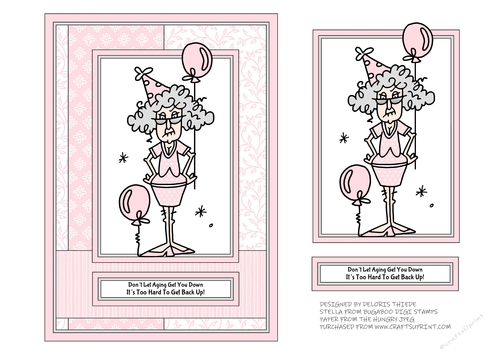 Funny Stella Birthday - Dont let aging get you down (pink)