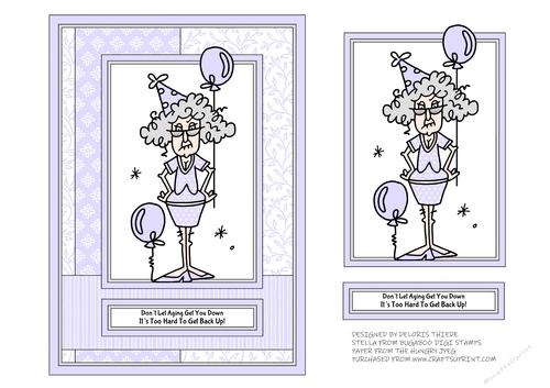 Funny Stella Birthday - Dont let aging get you down (purple)