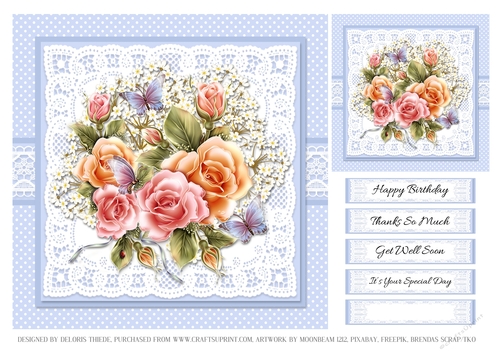 Lovely Floral Topper Plus Gift Tag