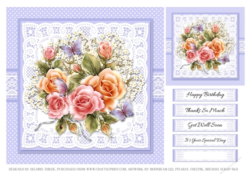 Lovely Floral Topper Plus Gift Tag