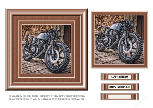 Motorcycle Birthday/Fathers Day Topper