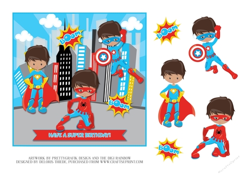 Have A Super Birthday - Superhero Topper