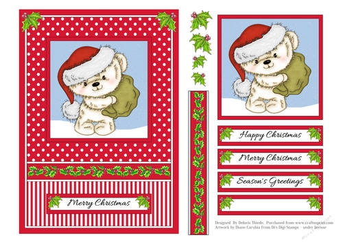 Cute Christmas Teddy Topper