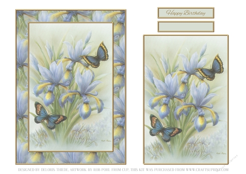 Lovely Rob Pohl Watercolor Birthday Topper