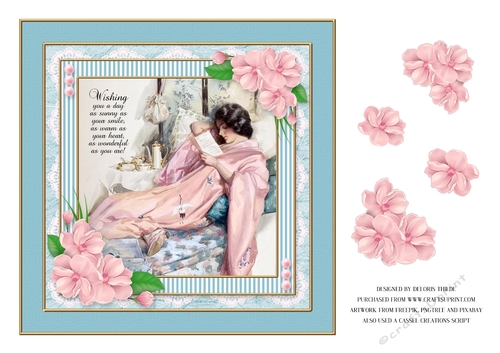 Lovely Vintage Lady Birthday - Shabby Chic