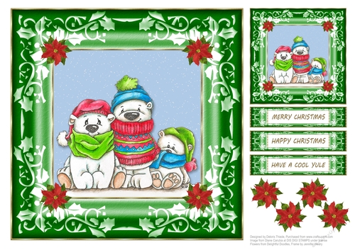 Cute Bear Pals Holiday Topper/Gift Tag