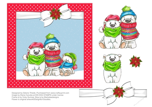 Cute Polar Bear Pals Topper