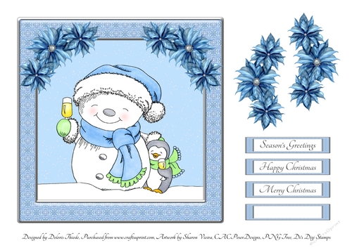 Snowman Cheers Holiday Topper 3