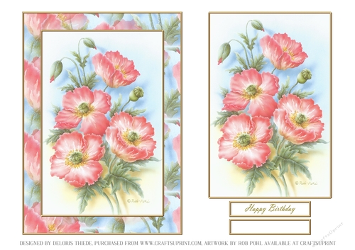 Lovely Rob Pohl Watercolor Flowers Topper