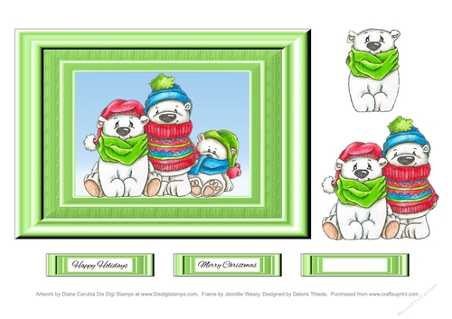 Polar Bear Pals Holiday Topper 4