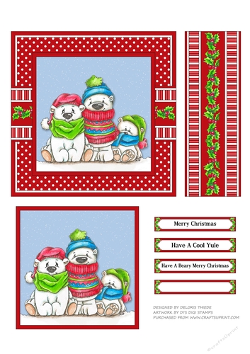 Polar Bear Pals Holiday Topper 5