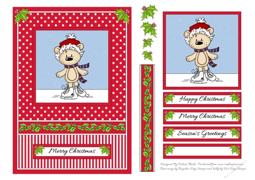 Cute Teddy Holiday Topper