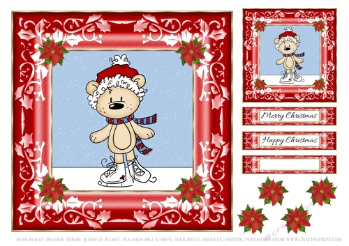Cute Teddy Holiday Topper 2
