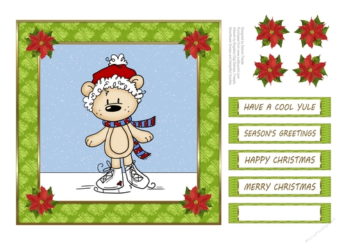 Cute Teddy Holiday Topper 3