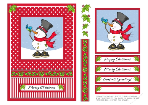 Cute little snowman holiday topper