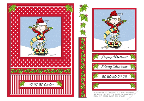 Cute Sassy Sally All Tangled Up In Her Scarf - Ho Ho Ho Oh Oh