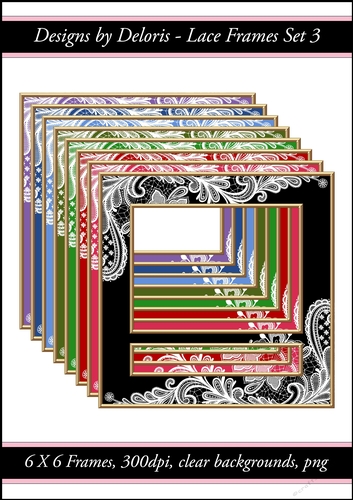 Lace Frames Set 3 (Holiday Colors Palette)