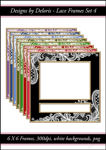 Lace Frames Set 4 (Holiday Colors Palette)