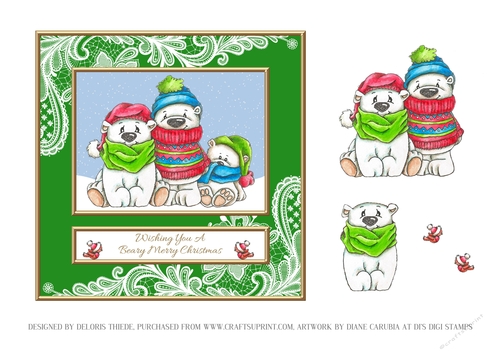 Wishing You A Beary Merry Christmas (Green)