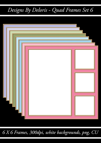Quad Frames Set 6 (Floral Family Color Palette)