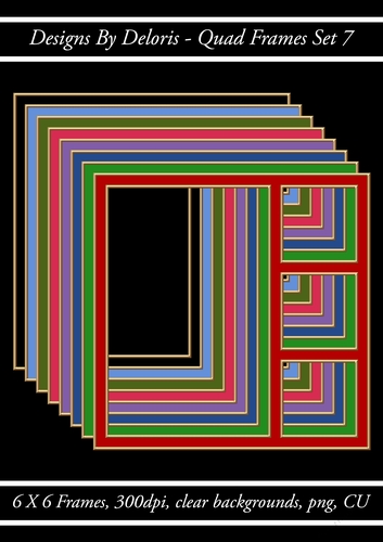 Quad Frames Set 7 (Holiday Color Palette)