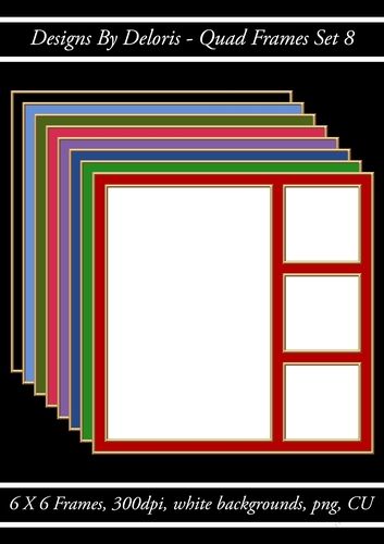Quad Frames Set 8 (Holiday Color Palette)