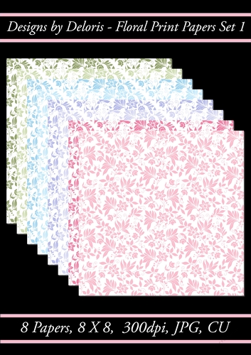 Lovely Floral Print Papers (Matches Floral Family Color Palette)