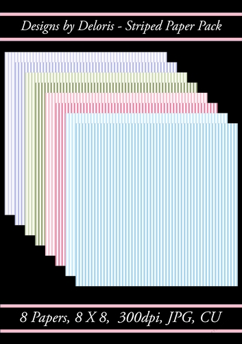 Striped Paper Pack (Matches Floral Family Color Palette)