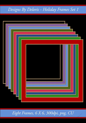 Holiday Frames Set 1 (Holiday Color Palette)
