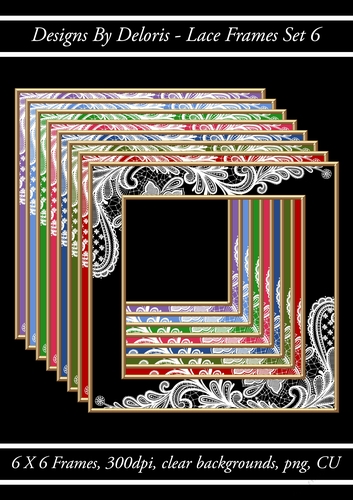 Lace Frames Set 6 (Holiday Color Palette)