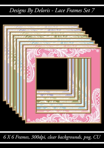 Lace Frames Set 7 (Floral Family Color Palette)