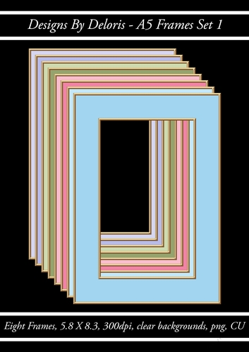 A5 Frames Set 1 (Floral Family Color Palette)