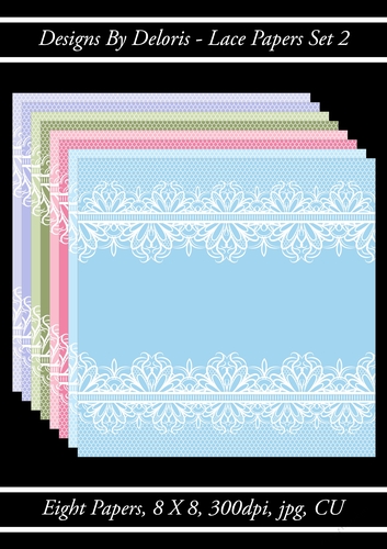 Lovely Lace Papers Set 2 (Floral Family Color Palette)