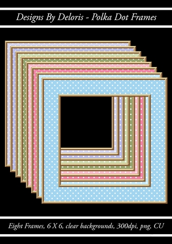 Polka Dot Frames (Floral Family Color Palette)