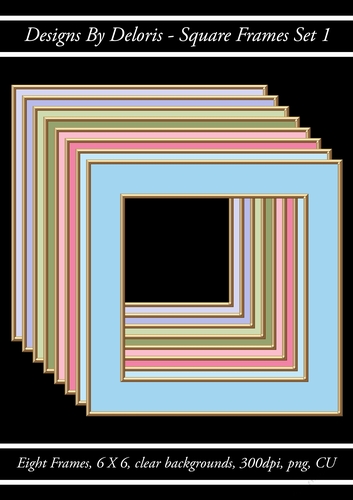 Square Frames Set 1 (Floral Family Color Palette)