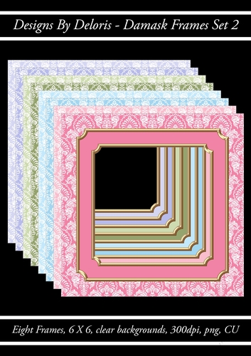 Damask Frames Set 2 (Floral Family Color Palette)