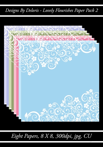 Lovely Flourishes Paper Pack 2 (Floral Family Color Palette)