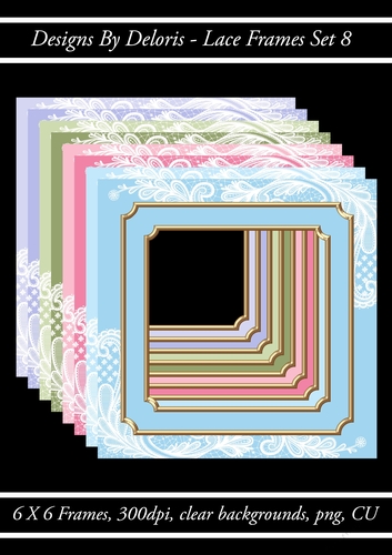 Lace Frames Set 8 (Floral Family Color Palette)