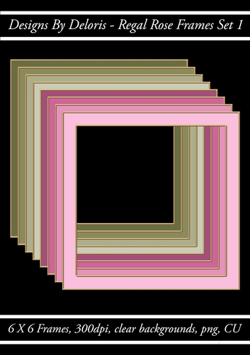 Frames Set 1 (Regal Rose Color Palette)