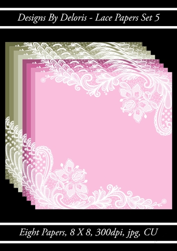Lace Paper Set 5 (Regal Rose Color Palette)